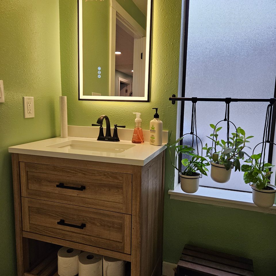 Green bathroom