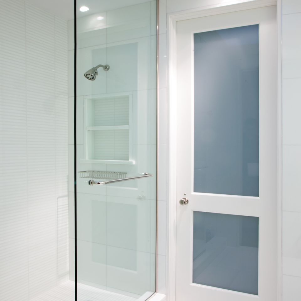 Bathroom 2 lite custom glass