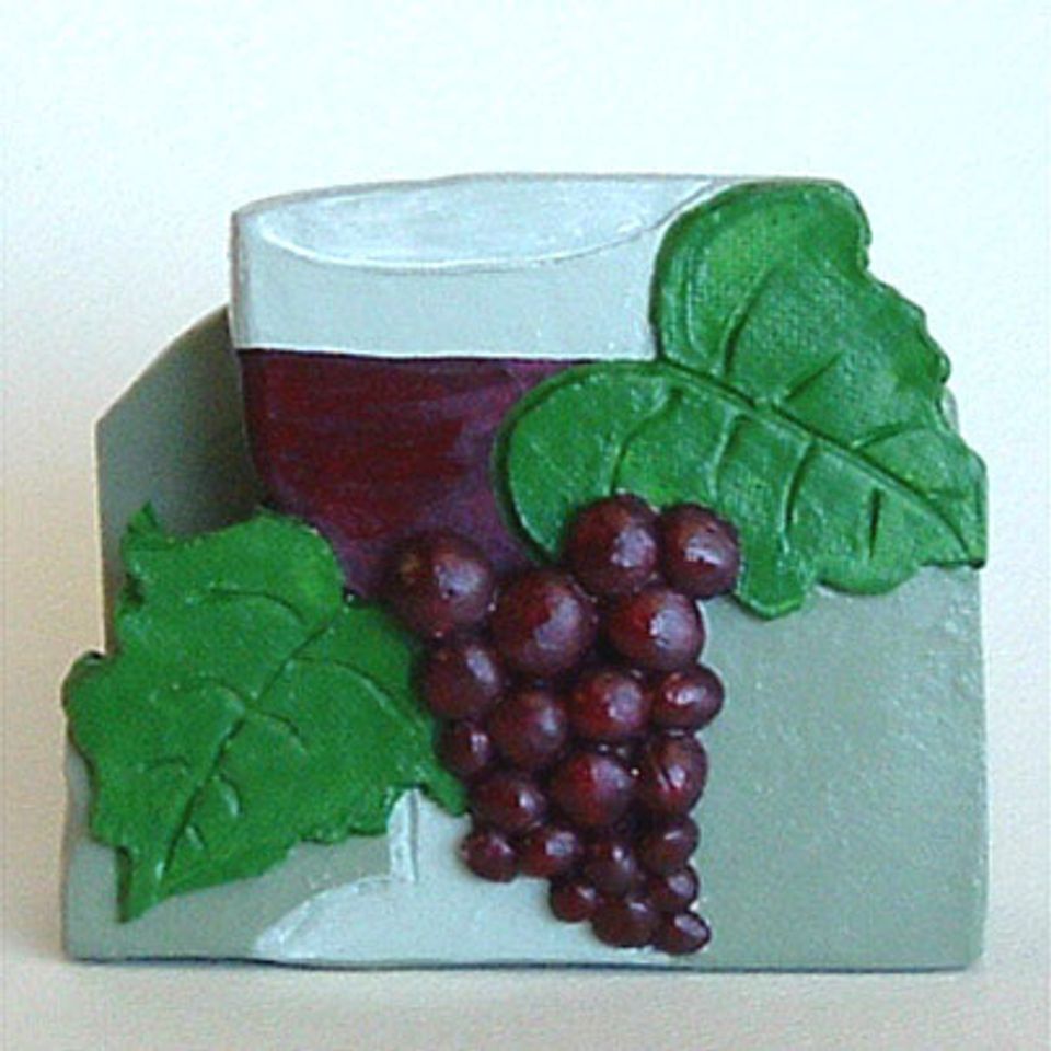 Grape cluster w glass
