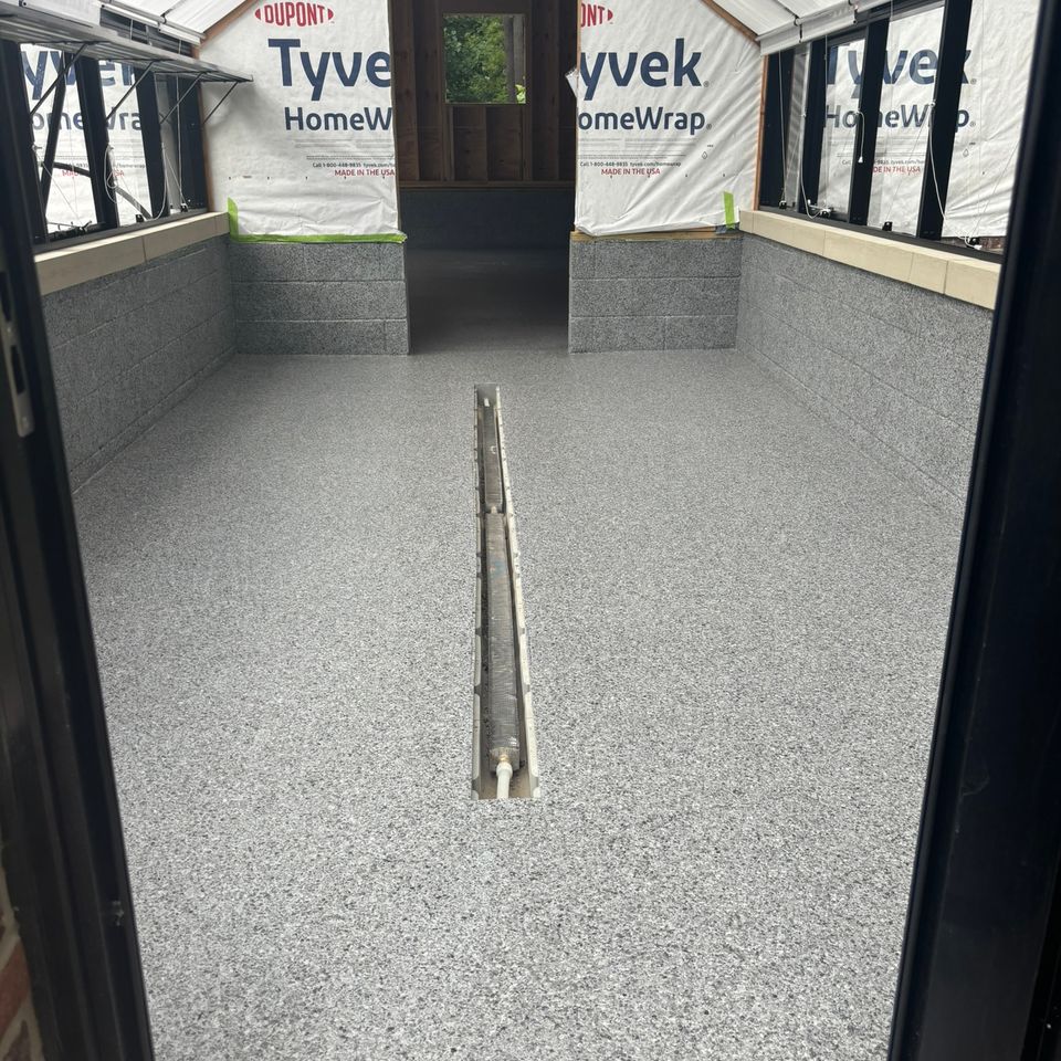 Fresh epoxy flooring installation done by Floorific Creations in Northeast Ohio