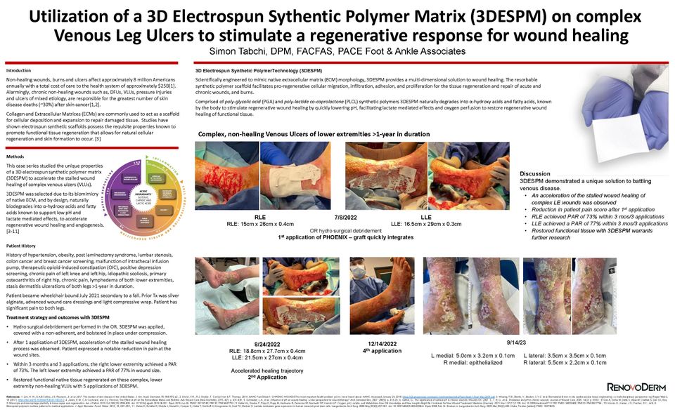 Utilization of a 3d electrospun sythentic polymer matrix.tabchi.vlu