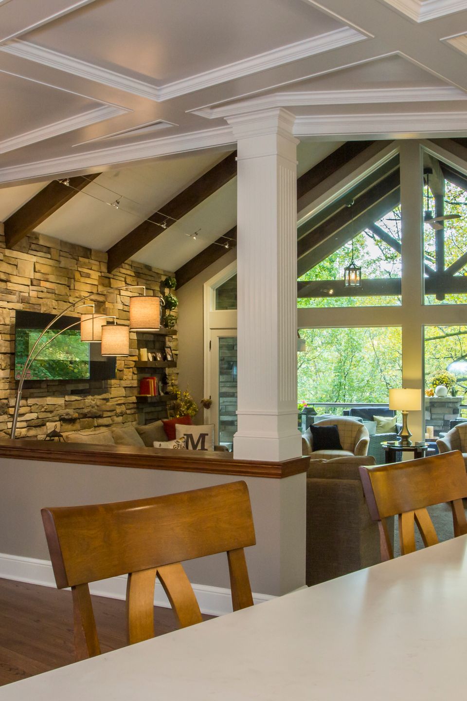 Whole-home renovation living room in Aurora Ohio