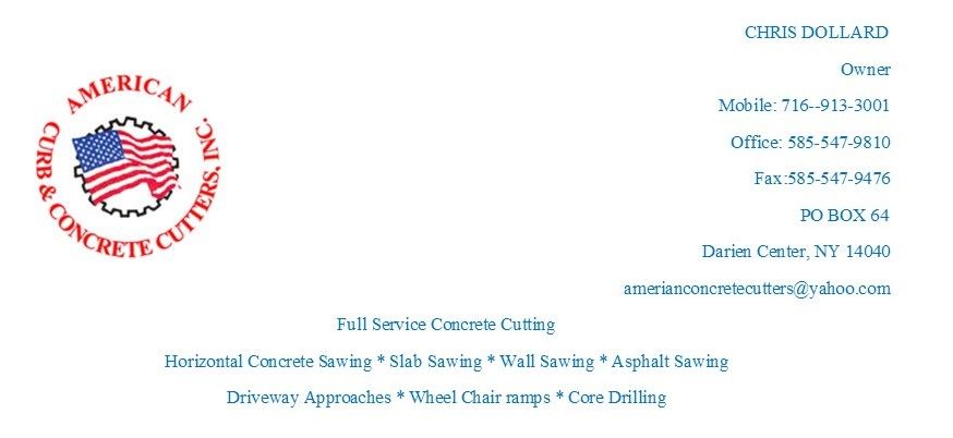 American  curb   concrete cutters  inc. revised