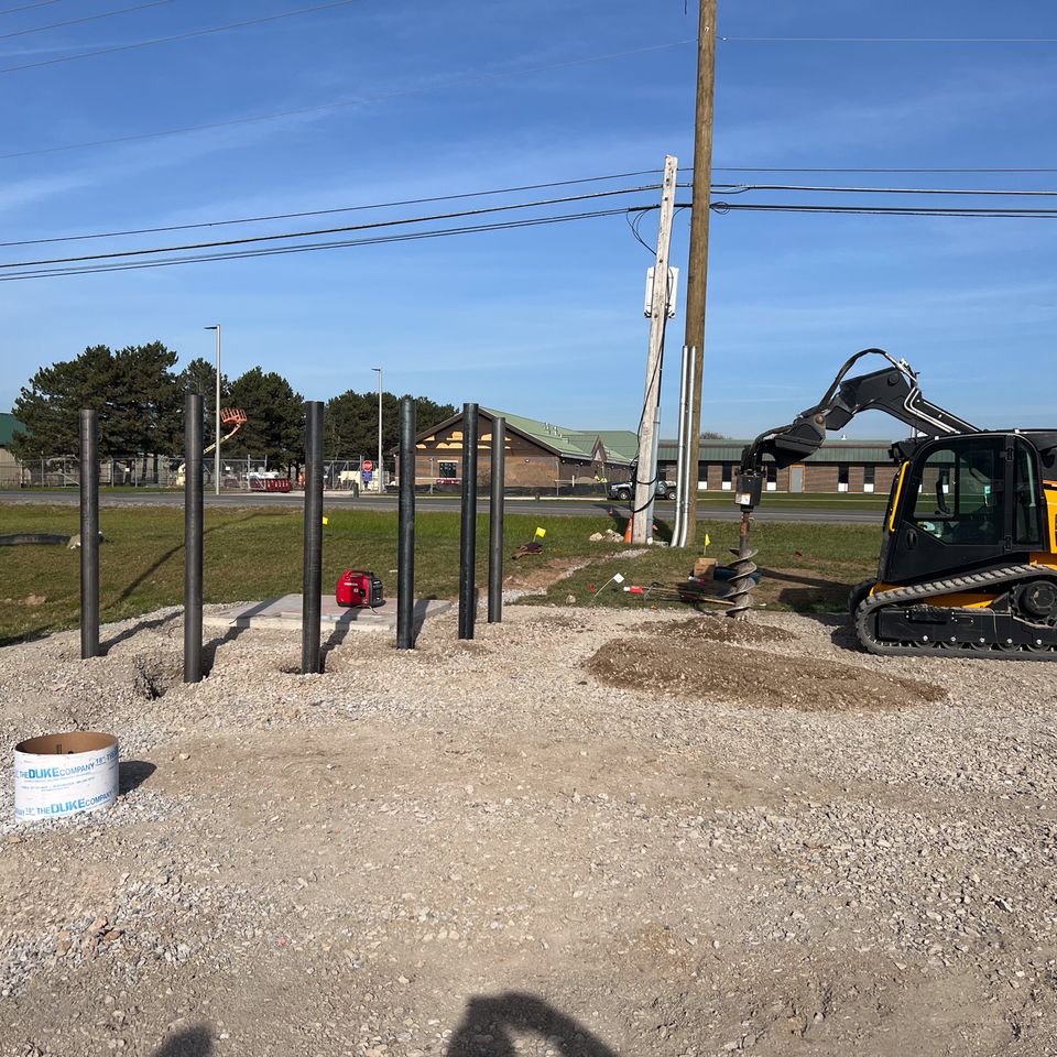 Spade utility pad installation 11
