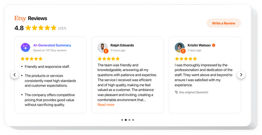 Etsy reviews webspace launcher