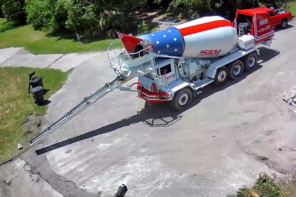 Concrete army truck