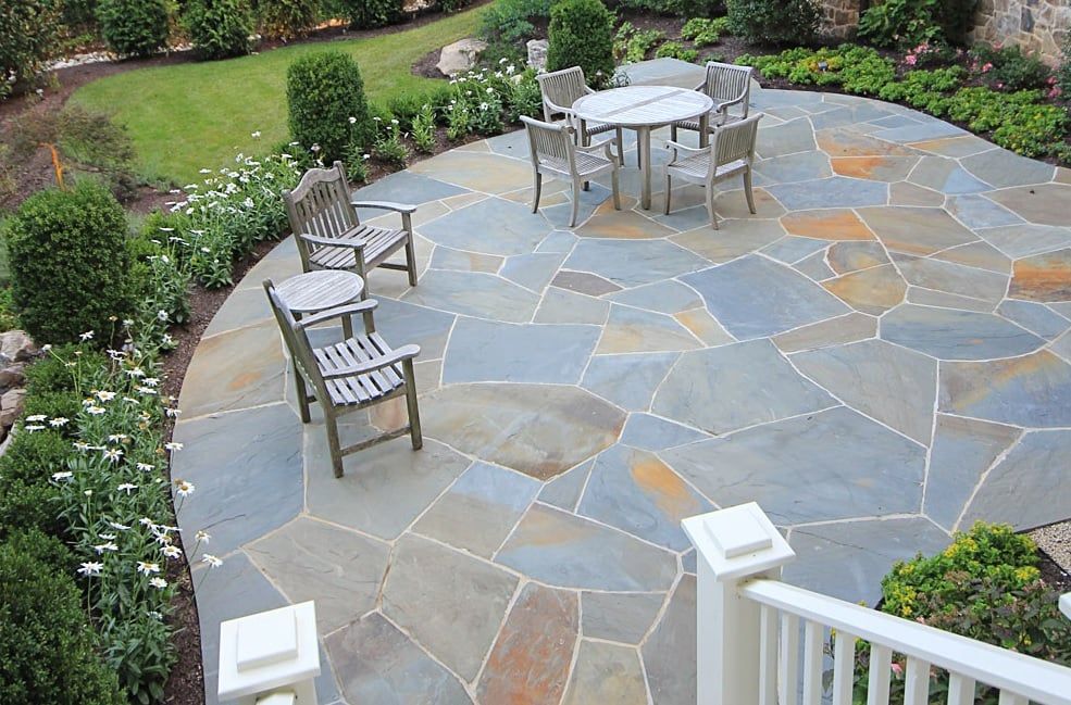 Flagstone Patio Contractor Design & Install Huntersville, NC