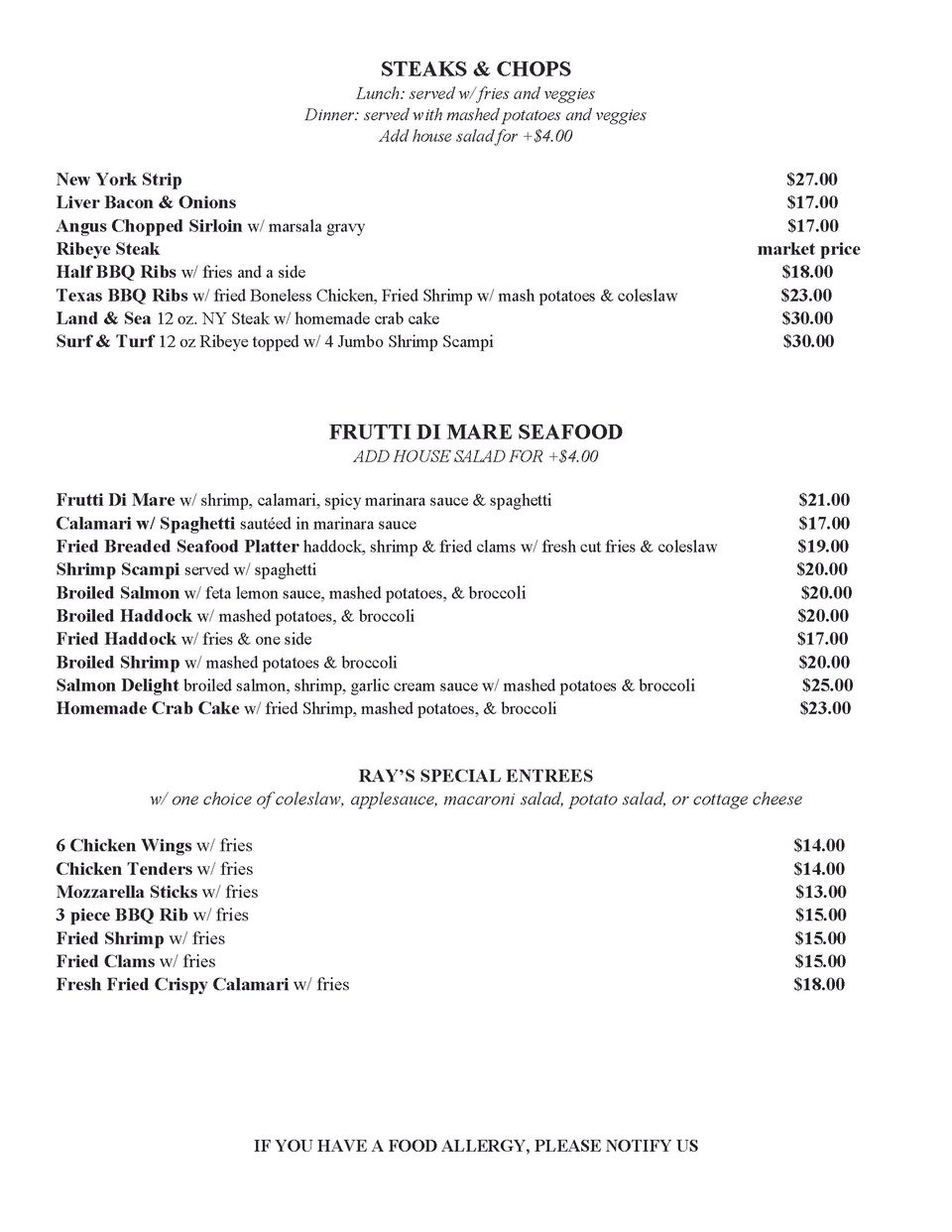 Lunch menu rays  page 5