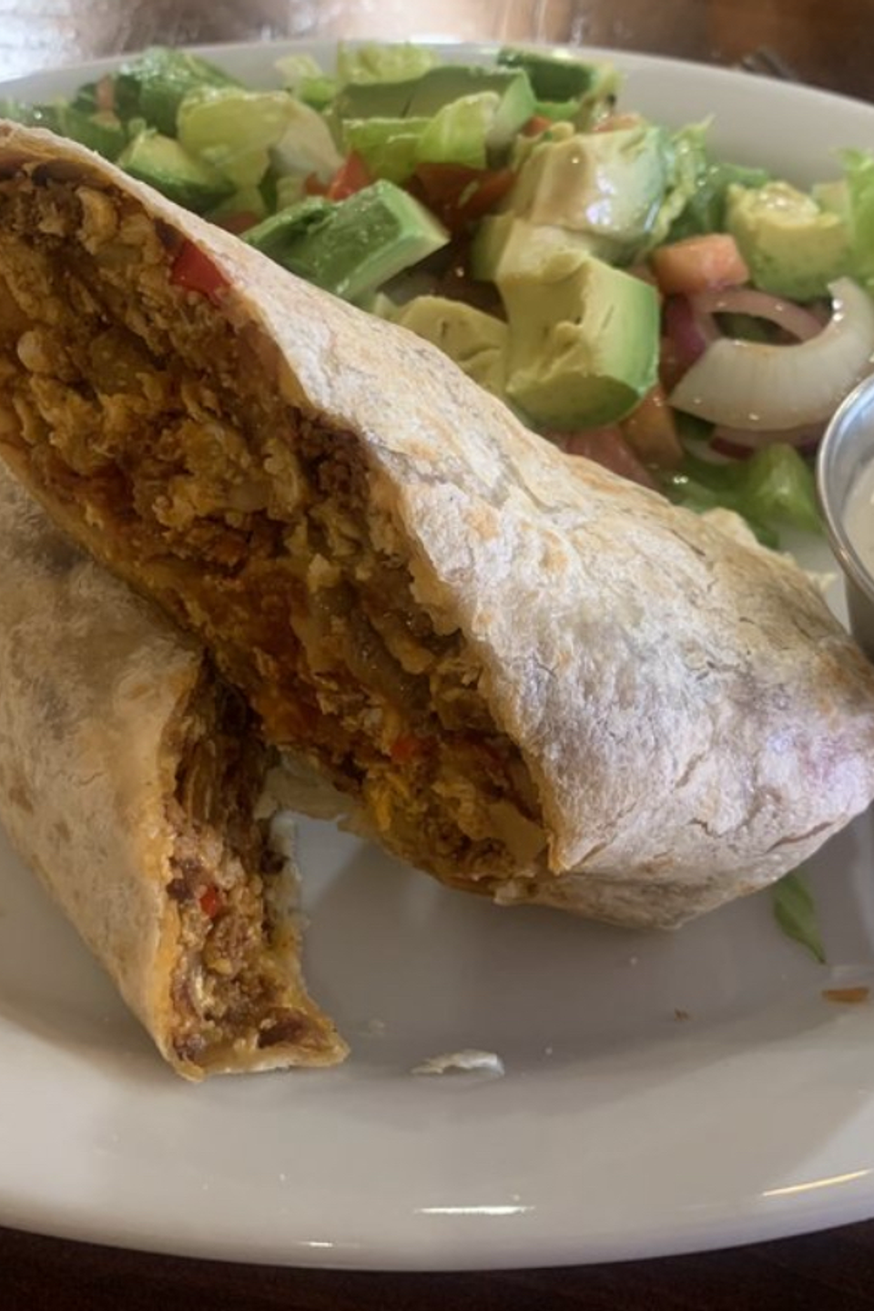 Johnny’s special breakfast burrito