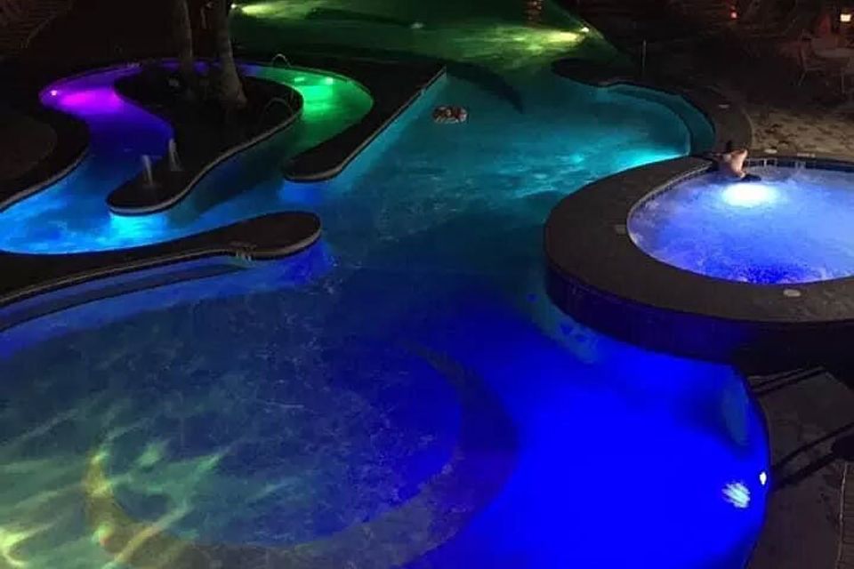Pool at night
