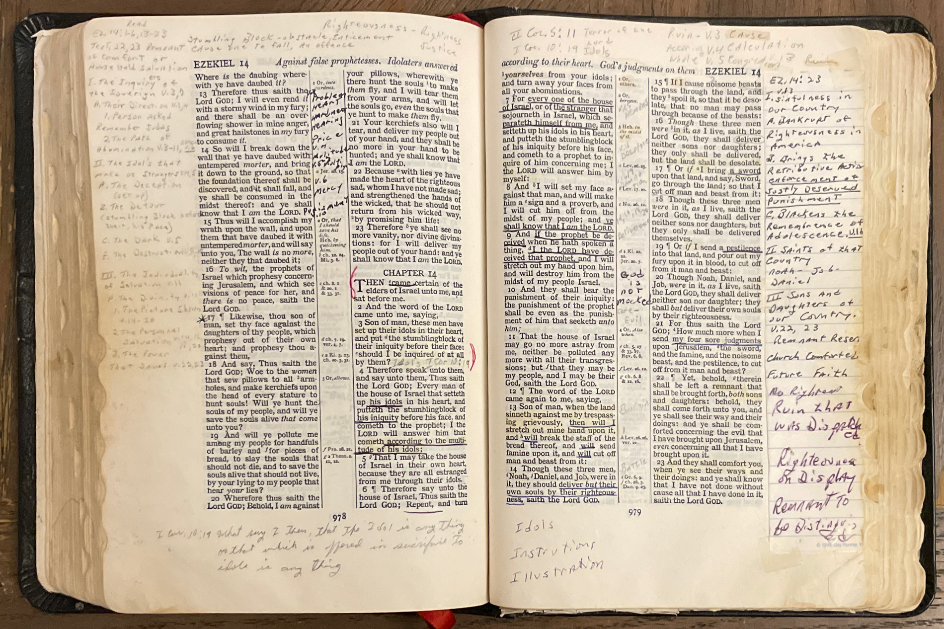 Annotated Bible pages for Ezekiel 14