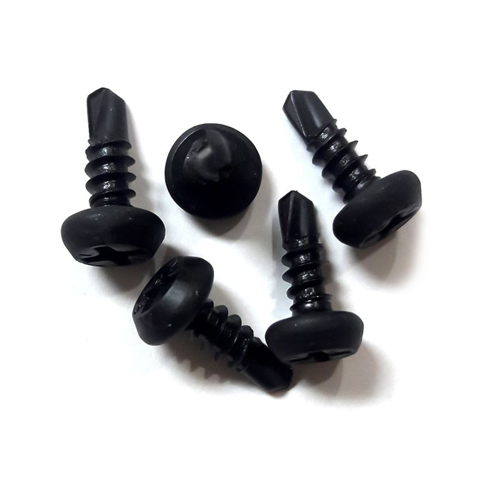 Black phillip head self drilling tek point screws