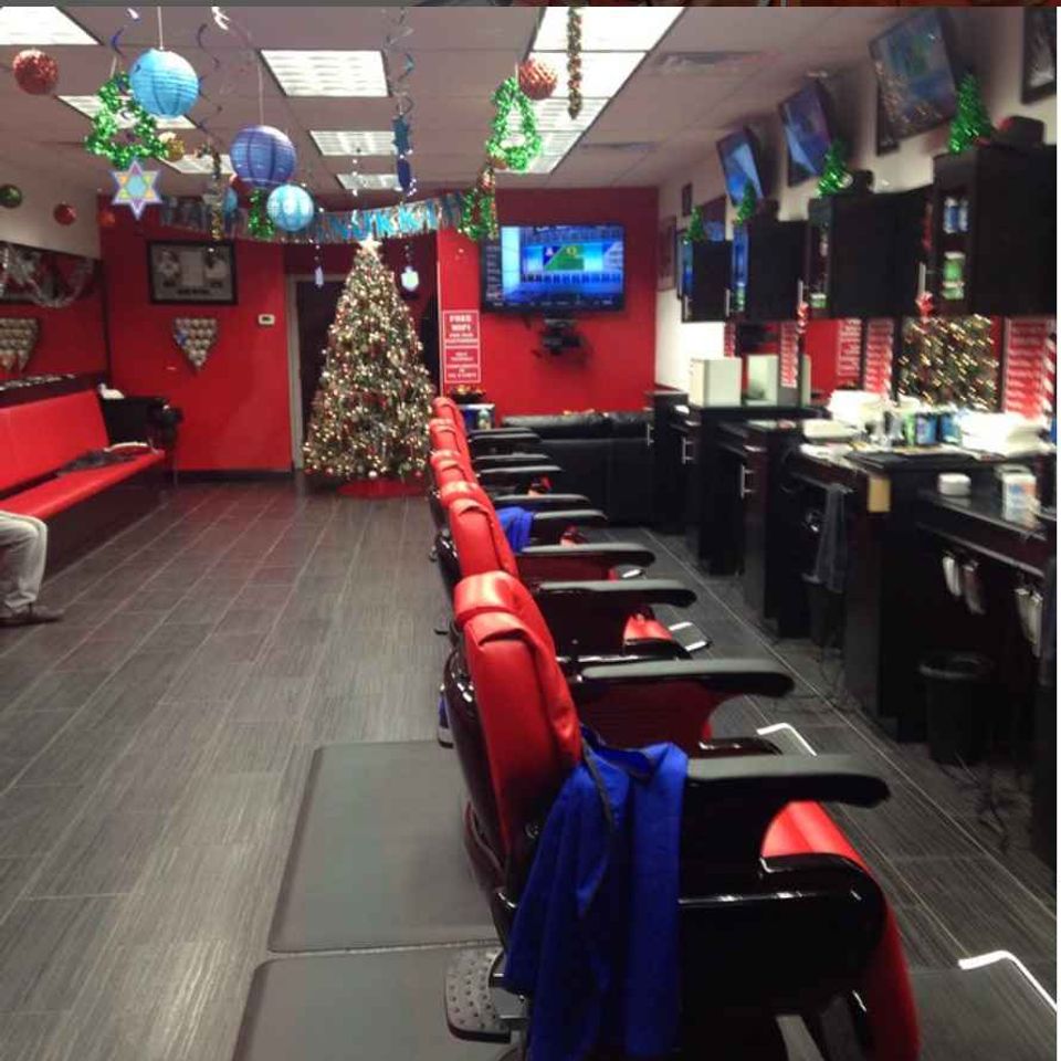 Sal and gabis barbershop full view chairs