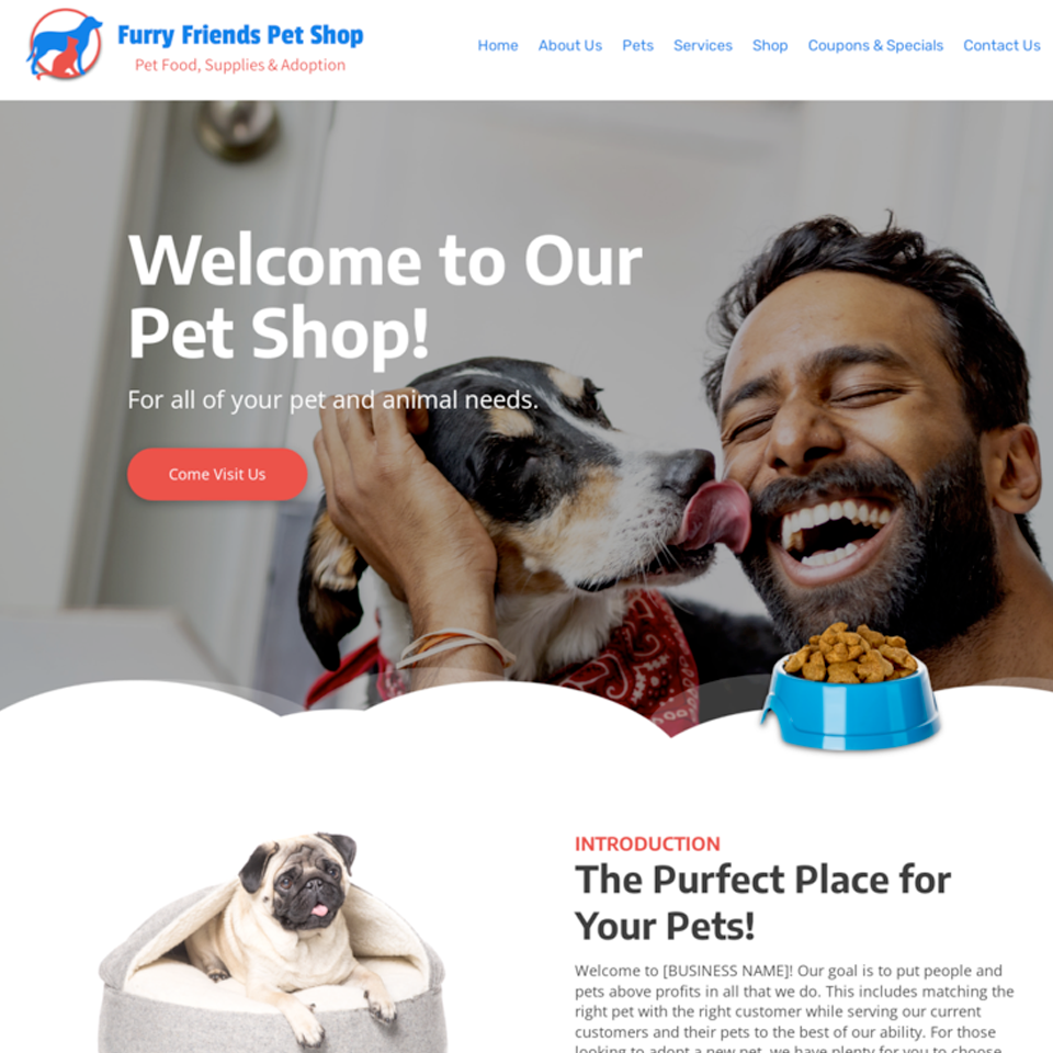 Best pet shop website design