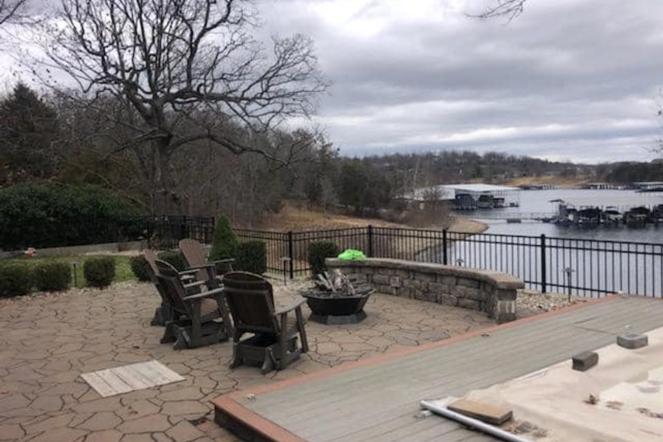 Lake house fence