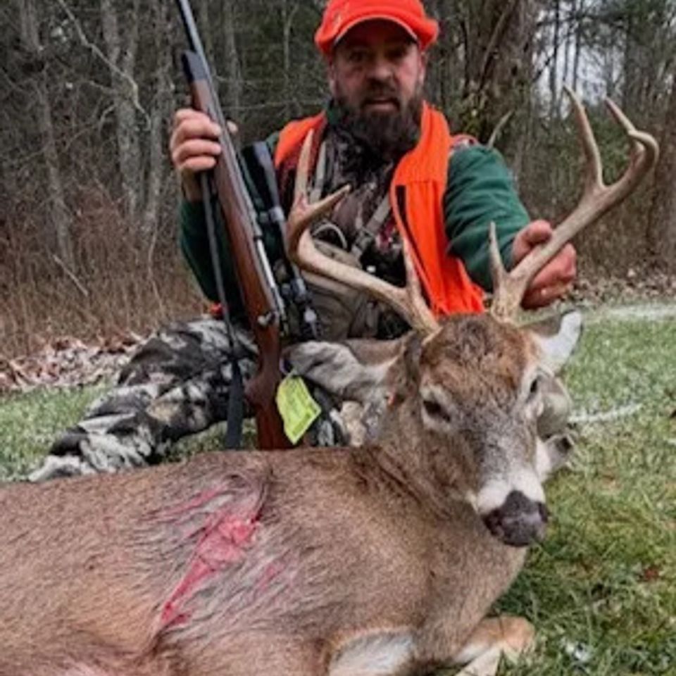 Josh Hershey of Lancaster County shot his buck at the family cabin in Huntingdon County. 