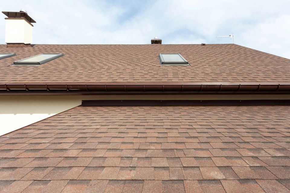 Roofing construction and building new house with modular chimney