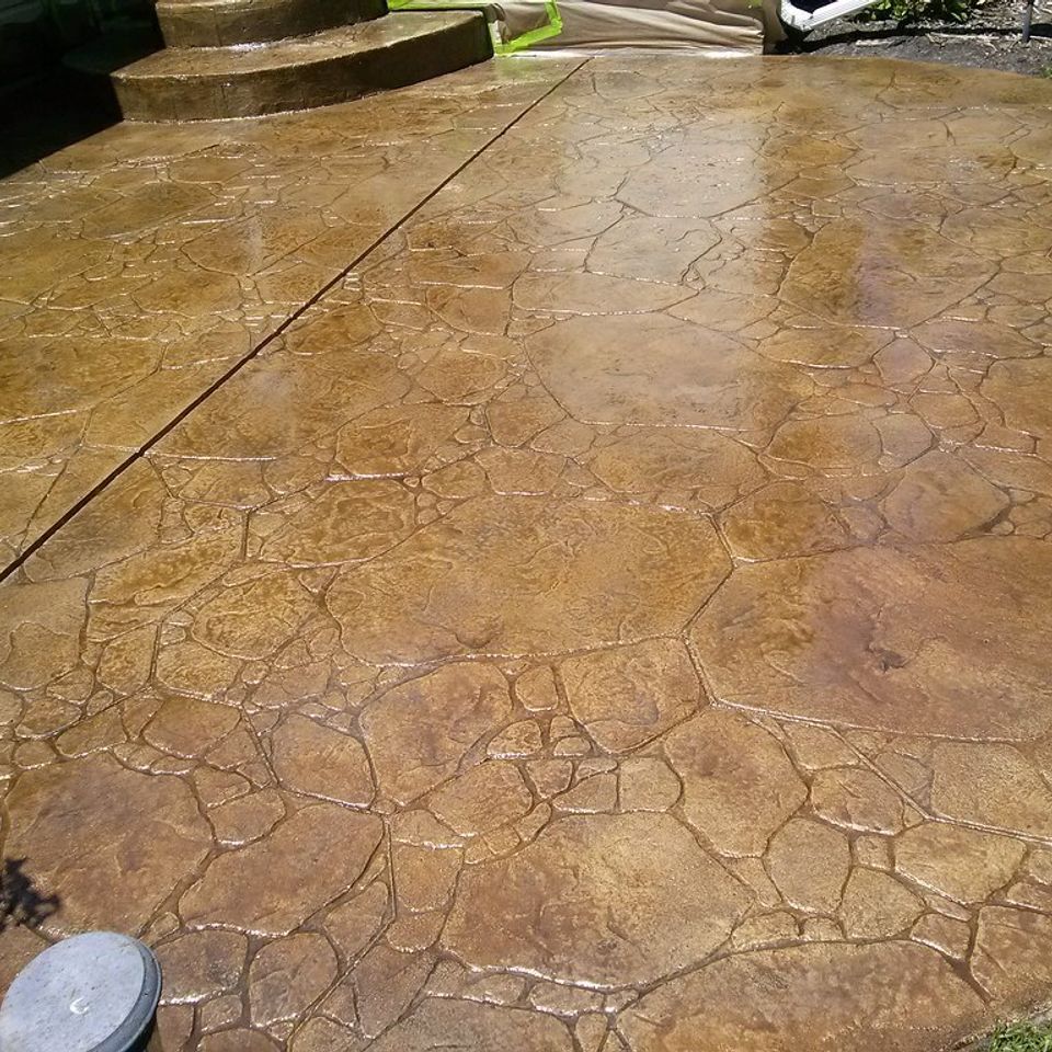 Stamped and Colored Concrete