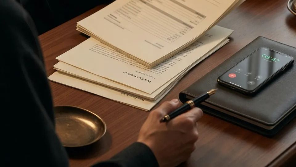 Consumer preparing ownership documents for a remote case review