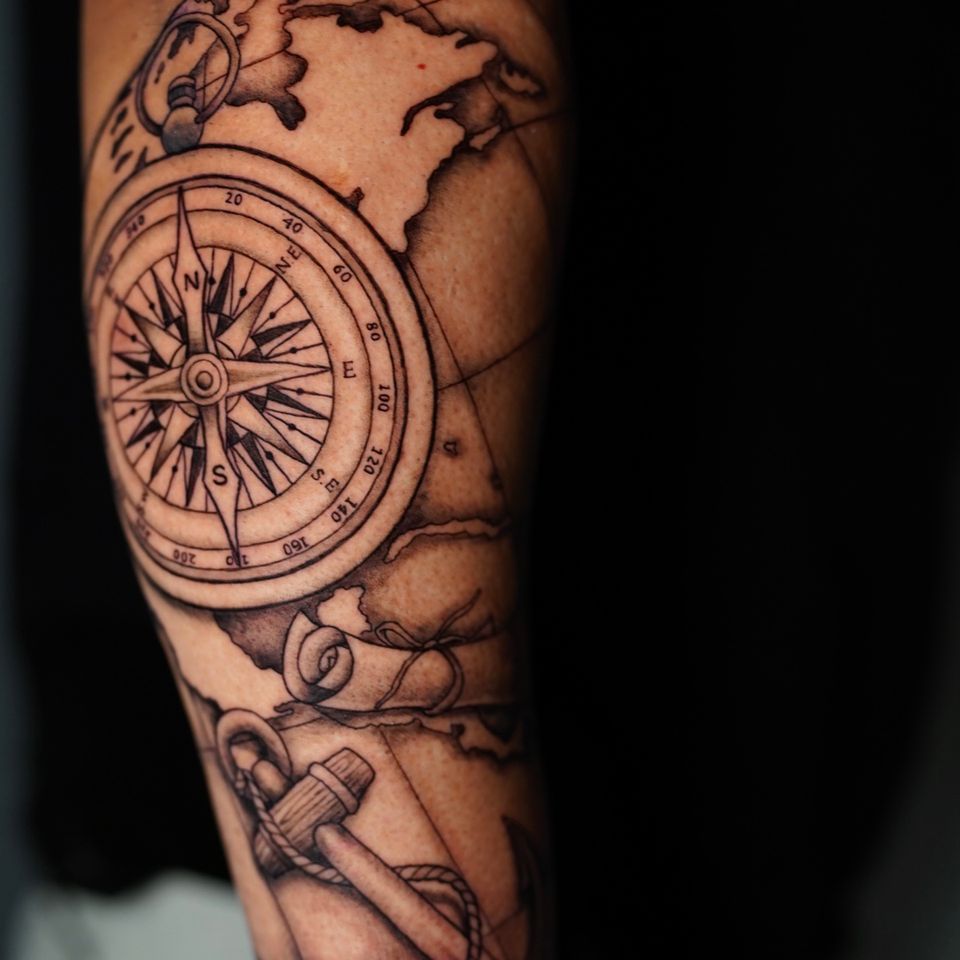 Nautical Tattoo in B&W