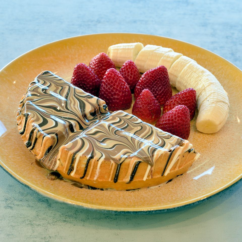 Strawberry  banana waffle 8