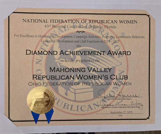 Mahoning Valley Republican Women's Club 2025 October Meeting