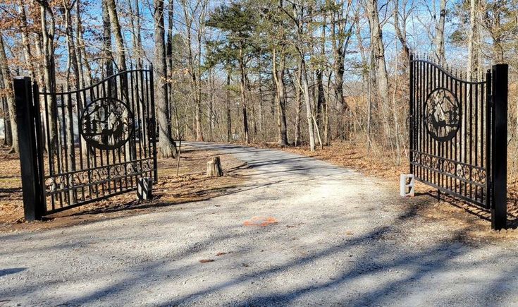 Custom iron ornamental automatic gate