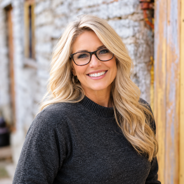 C2cfe warm smiling portrait by rustic wall