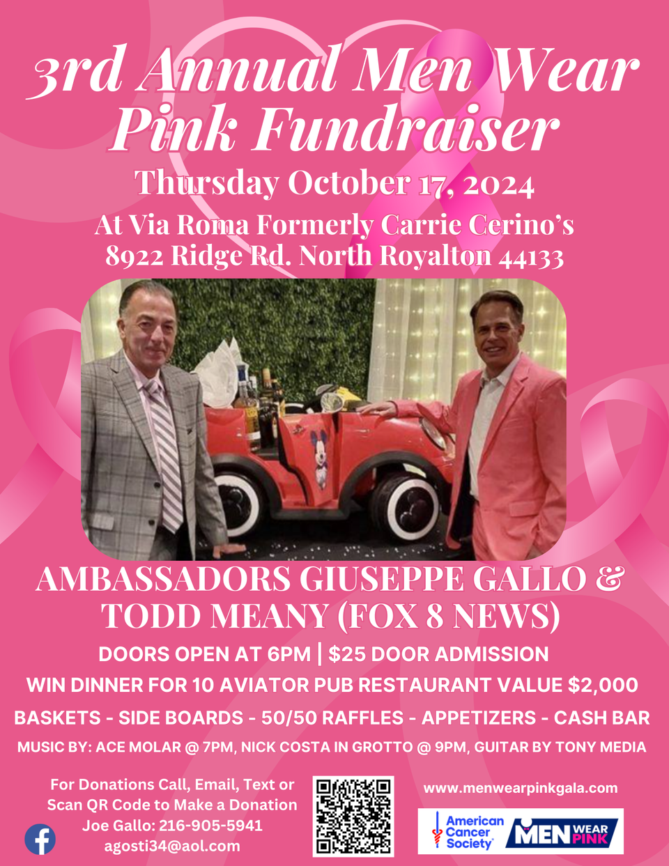Joe gallo breast cancer awareness fundraiser