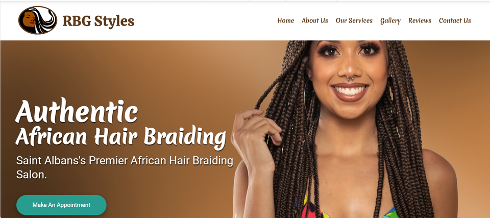 Rbg hair styles   ebx web design demo screenshot