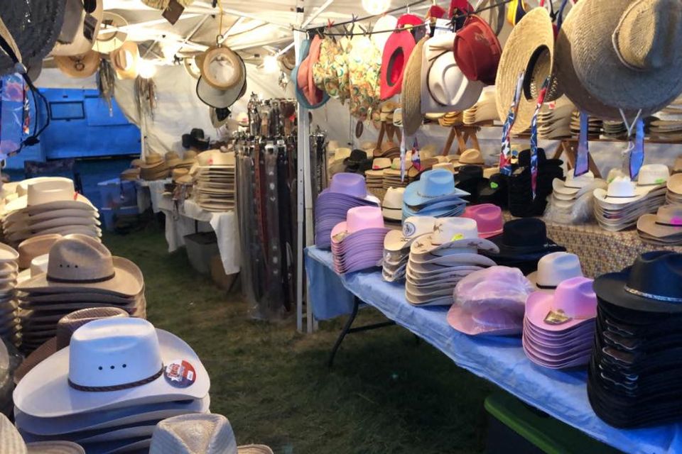 Booth 2 w lots of hats