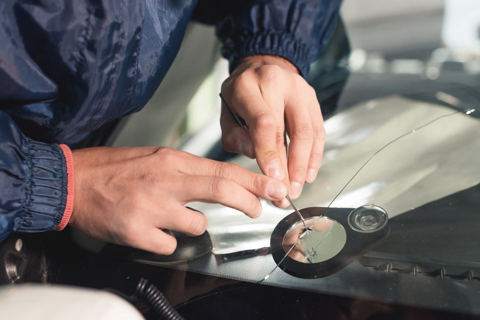 Windshield repair photo