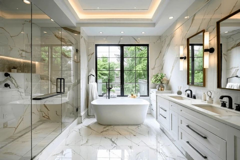 Luxurious bathroom freestanding bathtub 600nw 2472337571