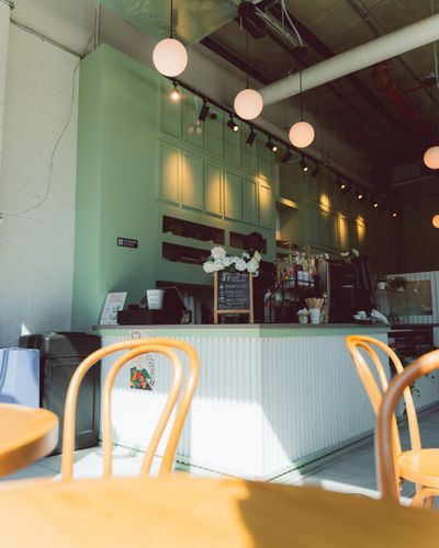 Kofee café build-out in Fort Greene, Brooklyn — Front Counter