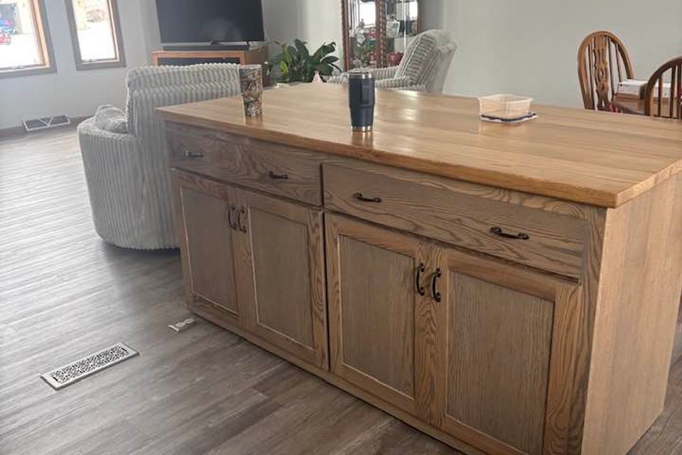 Made  to order  floating kitchen island rl