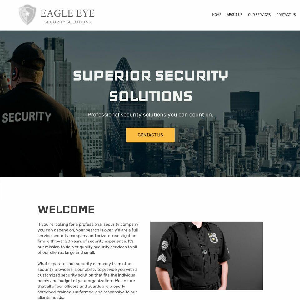 Security firm website template