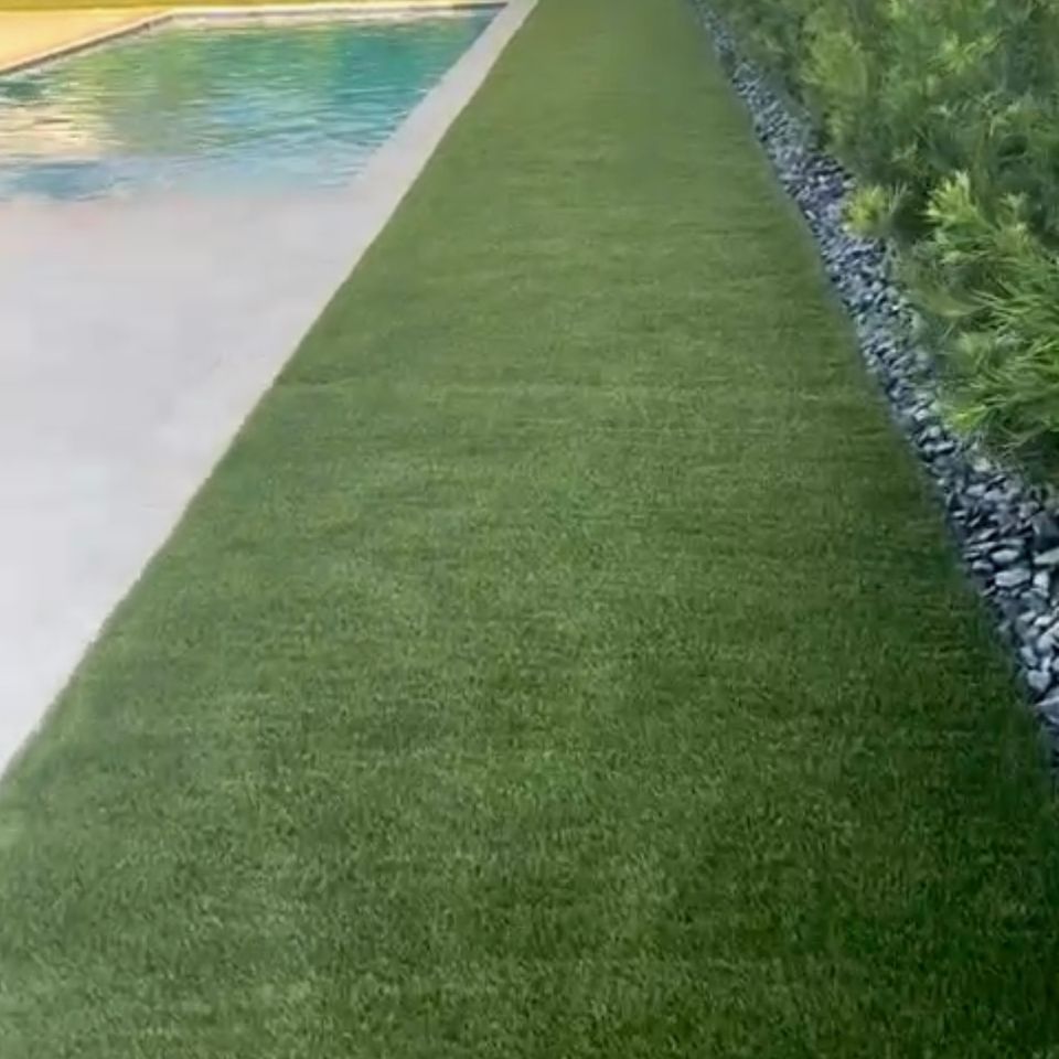 Pool with lawn