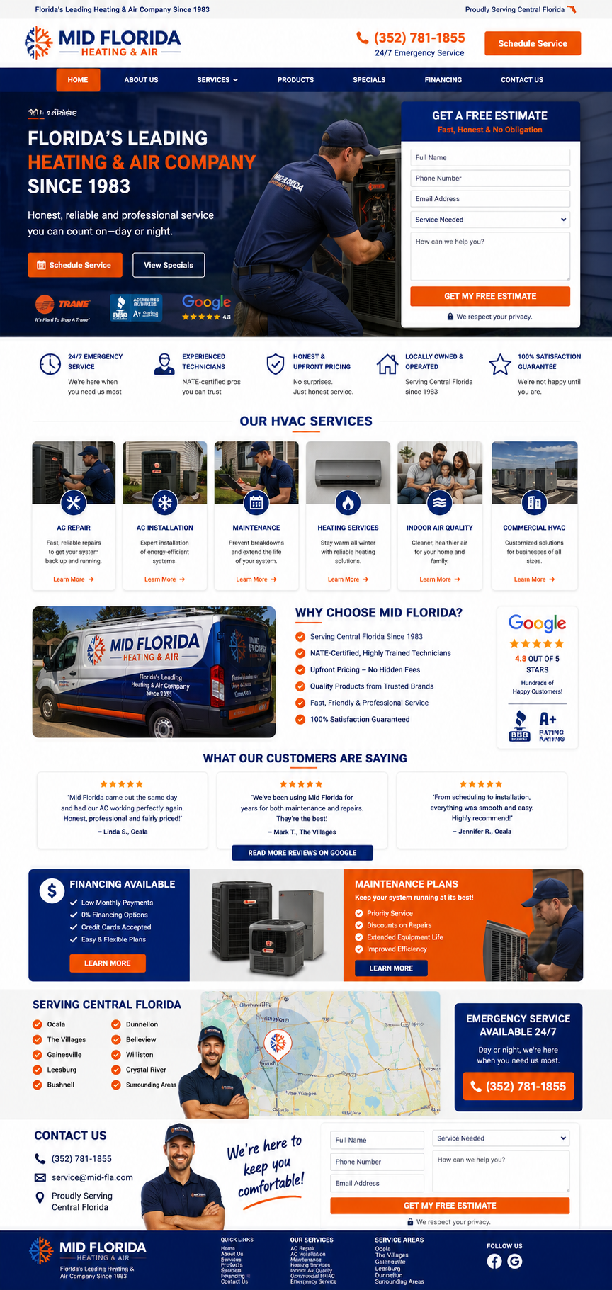 Mid fla heating & air mockup