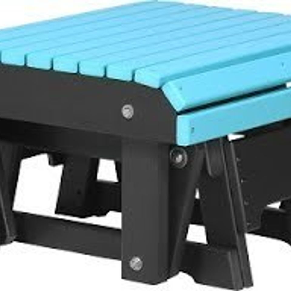 Sunrise poly lawn   hardwood furniture   paden  oklahoma   luxcraft accessories   pgfabb glider footrest aruba blue   black20180516 2068 1jlz6ep