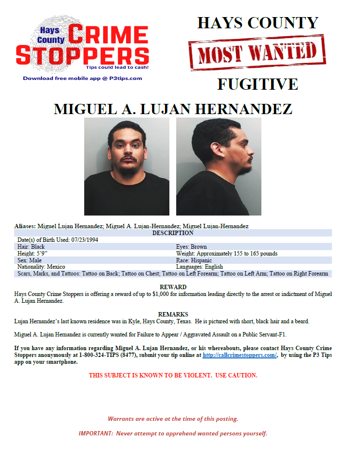 Lujan hernandez most wanted poster