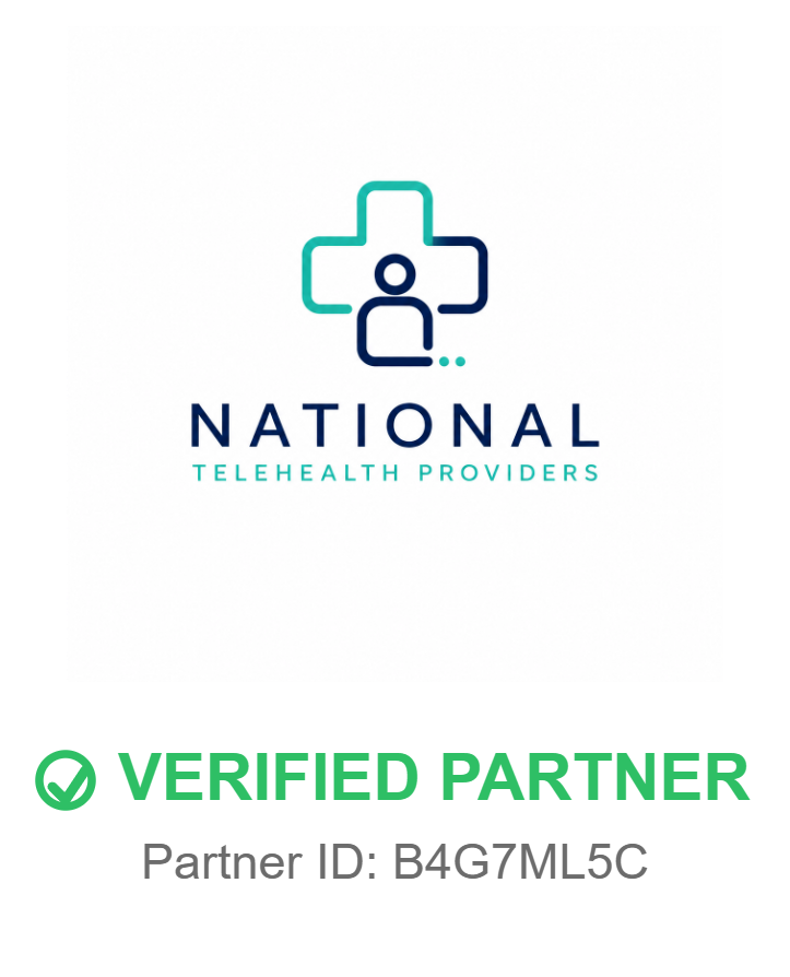 National telehealth providers verified partner badge b4g7ml5c
