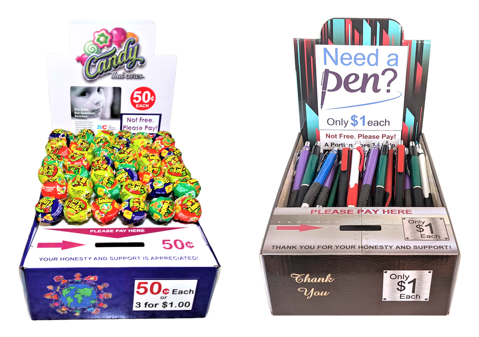 Candy Vending and Pen Vending Honor Box Startups and Supplies