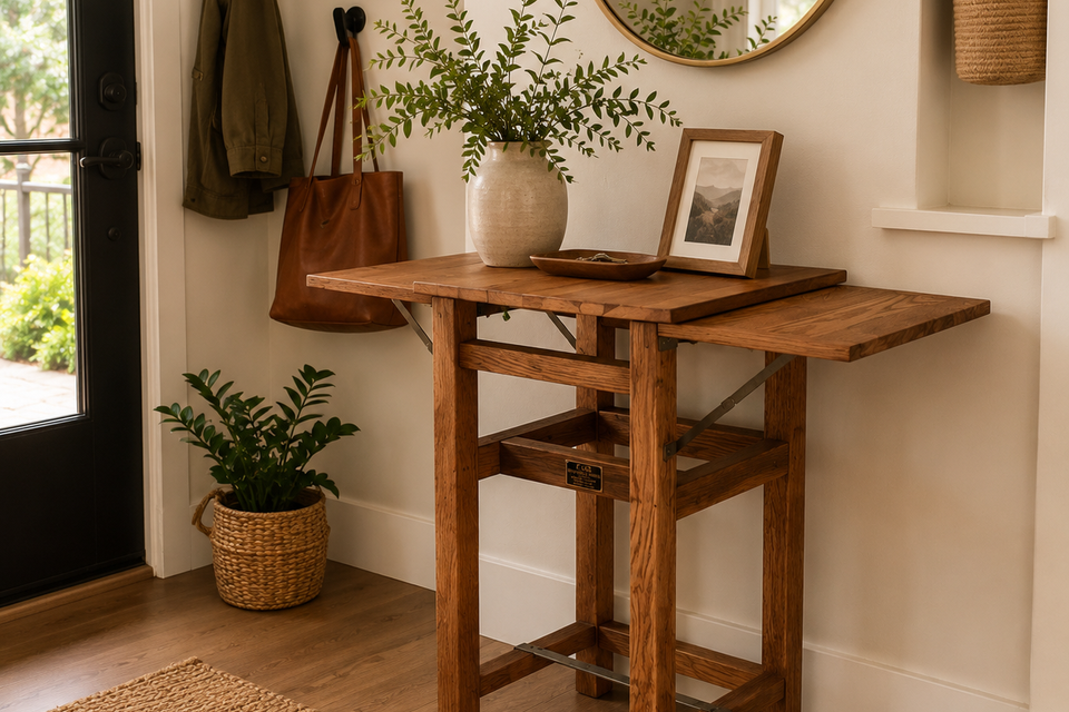 Side table in entryway