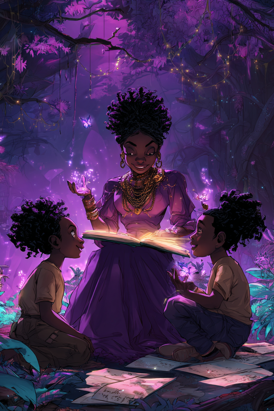 U7422769332 create a black woman telling a story to two kids  9ca636e1 35b8 4824 b6b0 31887f3d8a56 3