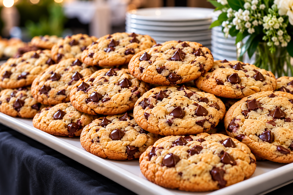 Gourmet chocolate chip cookie buffet