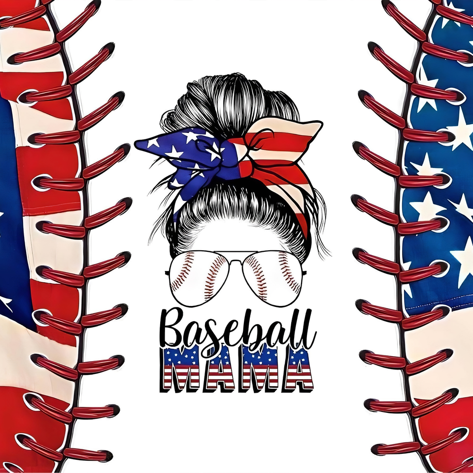 Sports   baseball patriotic baseball mama