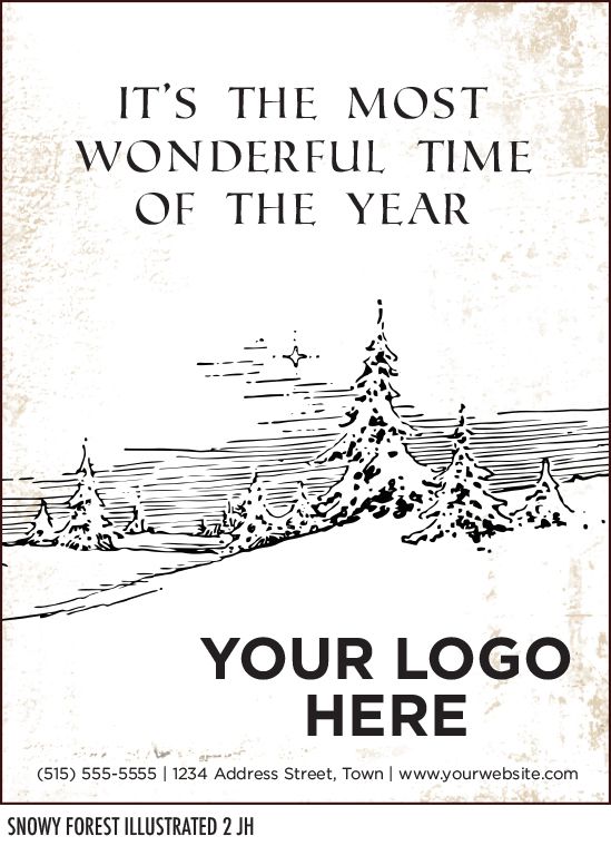 Snowy forest illustrated 2 jh