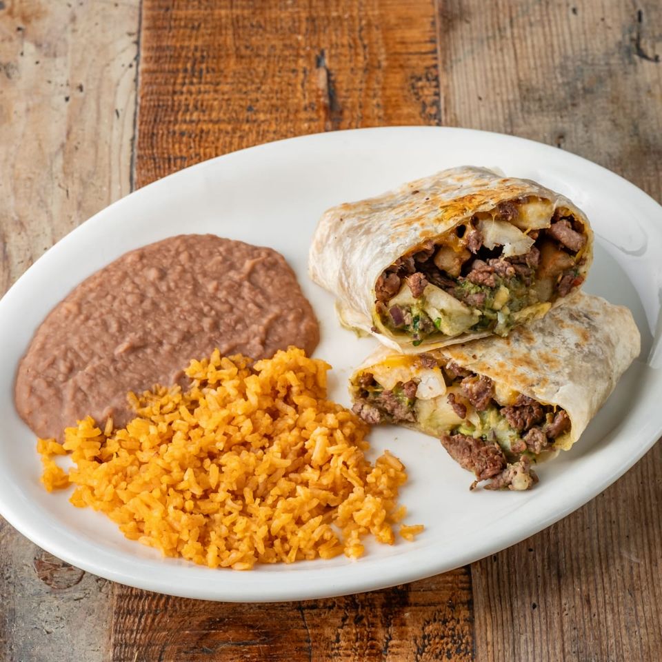 Burrito with carne asada