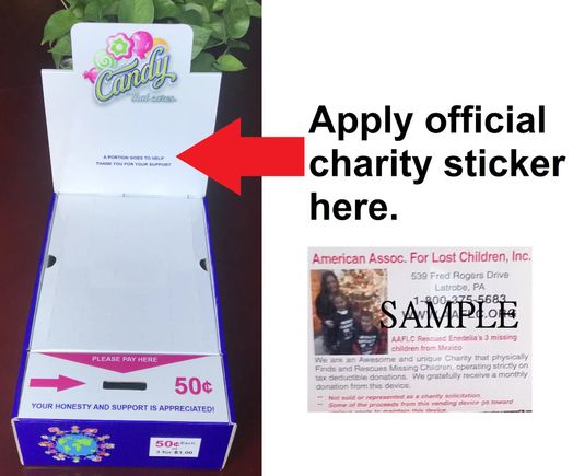 Charity stickers go here