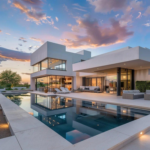 Luxury contemporary home exterior